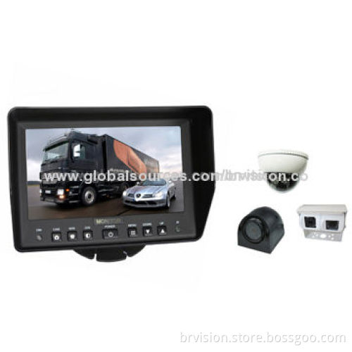 Rear View Camera System with 7-inch Monitor, Waterproof Dome and Dual-lens Camera